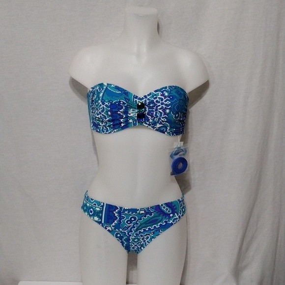 NWT Bleu Rod Beattie Lycra Xtra Life Bikini Set 10 Designer Swimwear Beachwear - Picture 2 of 15